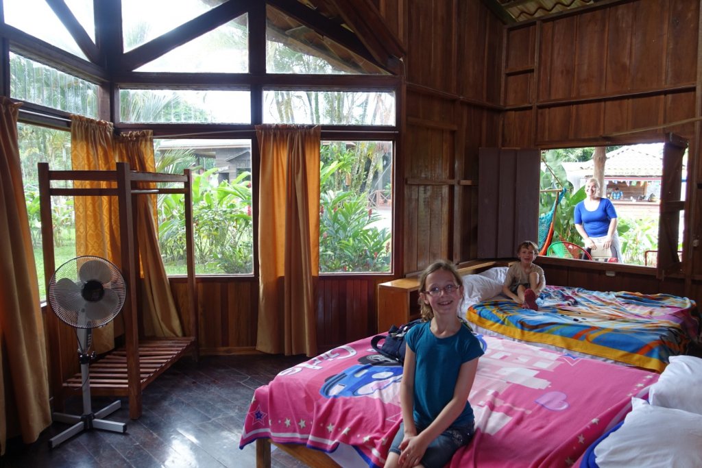 Inside our cabin at La Catarata