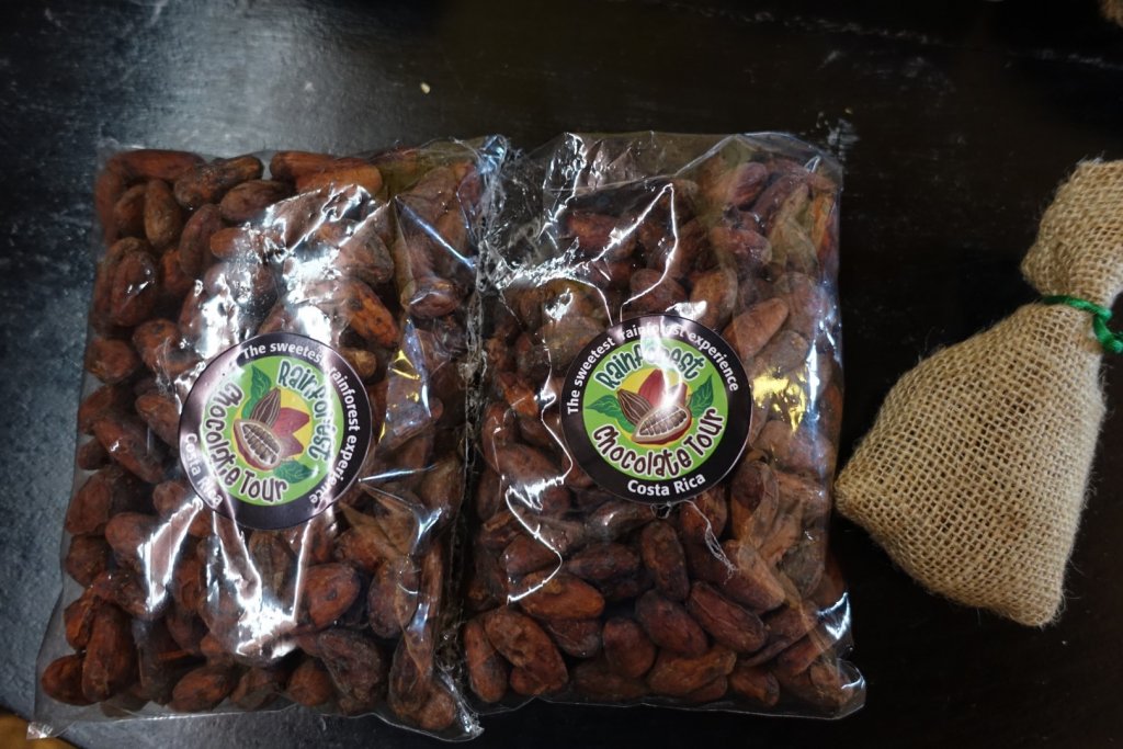 cocao beans in bags